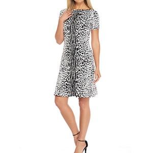 SOLD Michael Kors spine print flounce dress size M